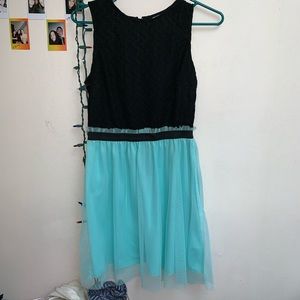 Teal and Black Homecoming Dress!